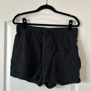 Old Navy Black Linen Shorts